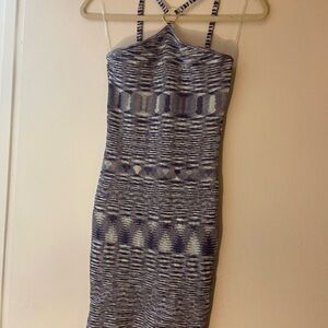 Say What - Blue, Purple, & White Space Dye Pattern Mini Dress - NWT